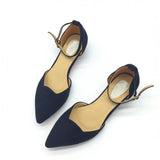 Sexy Women Buckle Strap Low Heels Pumps Pointed Toe