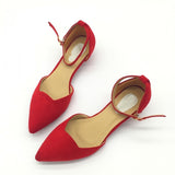 Sexy Women Buckle Strap Low Heels Pumps Pointed Toe